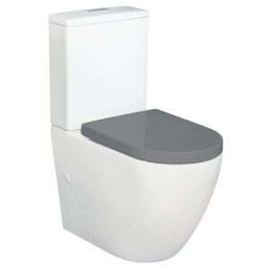Alix Back-to-Wall Toilet Suite with Grey Toilet Seat