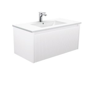 Dolce Alina Satin White 900mm Wall-Hung Vanity