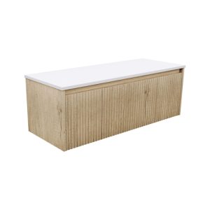 Alina Scandi Oak 1200mm Wall-Hung Vanity with Stone top