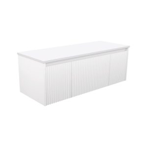 Alina Satin White 1200mm Wall-Hung Vanity with Stone Top