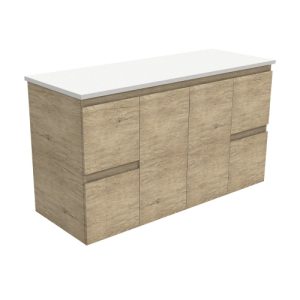 Edge Scandi Oak 1200mm Wall-Hung Vanity with Stone Top
