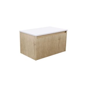 Alina Scandi Oak 750mm Wall-Hung Vanity with Stone Top