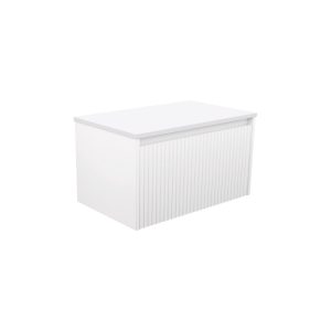 Alina Satin White 750mm Wall-Hung Vanity with Stone Top
