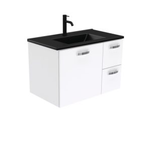Dolce Matte Black Unicab 750mm Wall-Hung Vanity