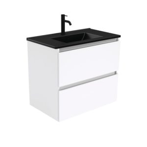 Dolce Matte Black 750mm Quest Wall-Hung Vanity