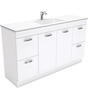 Vanessa Unicab 1500mm Single Bowl Vanity on Kickboard