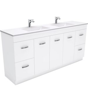 Vanessa Unicab 1800mm Double Bowl Vanity on Kickboard