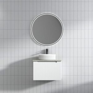 600mm Perla Mark II Wall Hung Vanity with Stone Top