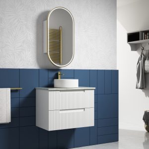750mm Neva Wall Hung Vanity with Ceramic Top