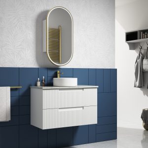 900mm Neva Wall Hung Vanity with Ceramic Top