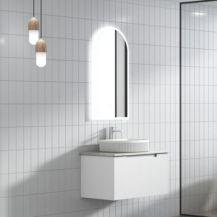 750mm Perla Mark II Wall Hung Vanity with Stone Top - Image 3