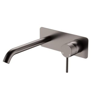 Kaya Wall Mixer Set with 200mm Spout and Rectangular Plate