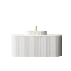 1200mm Bondi Satin White Wall Hung Vanity with Stone Top