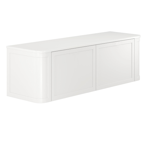 Mila Curved 1500mm Double Bowl Wall-Hung Vanity with Stone Top