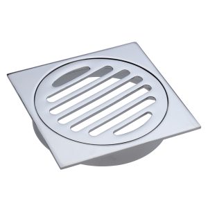 Square Chrome Standard Floor Waste