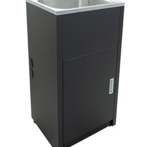 35L Compact Matte Black Metal Cabinet Laundry Tub
