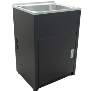 45L Standard Matte Black Metal Cabinet Laundry Tub