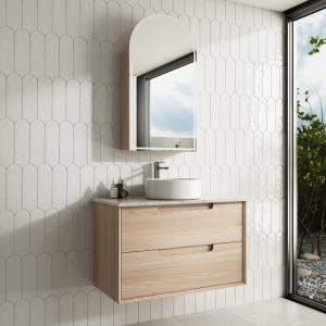 900mm Ainsley Wall Hung Vanity with Stone Top