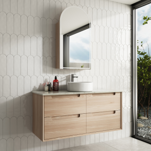 1200mm Ainsley Wall Hung Vanity with Stone Top