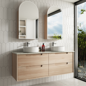 1500mm Ainsley Wall Hung Vanity with Stone Top