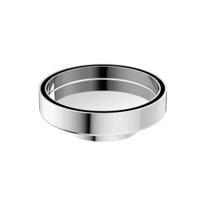 Round Chrome Slim Tile Insert Floor Waste