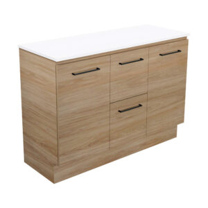 Carmen Door & Drawer 1200mm Double Bowl Floor Standing Vanity with Dolce Ceramic Top