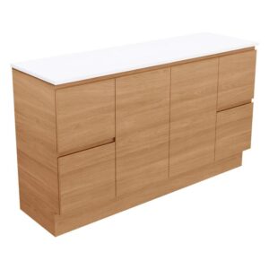 Carmen Door & Drawer 1500mm Single Bowl Floor Standing Vanity with Dolce Ceramic Top