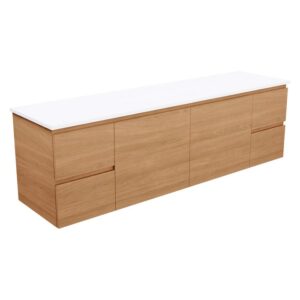 Carmen Door & Drawer 1800mm Single Bowl Wall-Hung Vanity with Concrete Top