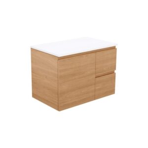 Carmen Door & Drawer 750mm Wall-Hung Vanity with Concrete Top