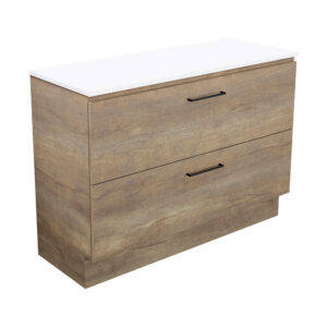 Carmen All Drawer 1200mm Double Bowl Floor Standing Vanity with Dolce Ceramic Top