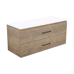 Carmen All Drawer 1200mm Single Bowl Wall Hung Vanity with Concrete Top