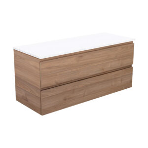 Carmen All Drawer 1200mm Double Bowl Wall Hung Vanity with Solid Surface Top