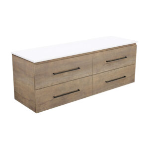 Carmen All Drawer 1500mm Single Bowl Wall Hung Vanity with Concrete Top
