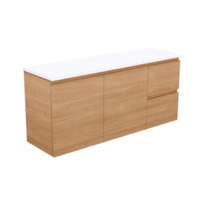 Carmen Ensuite Door & Drawer 1200mm Wall Hung Vanity with Solid Surface Top