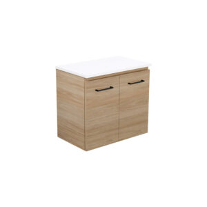 Carmen Ensuite Door 600mm Wall Hung Vanity with Stone Top