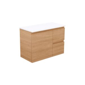 Carmen Ensuite Door & Drawer 750mm Wall Hung Vanity with Solid Surface Top
