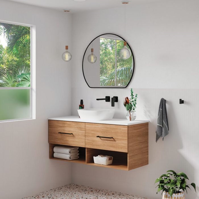 Kassi 1200mm Single Bowl Wall-Hung Vanity with Solid Surface Top - Image 3