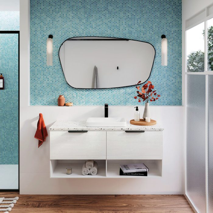 Kassi 1200mm Single Bowl Wall-Hung Vanity with Solid Surface Top - Image 4