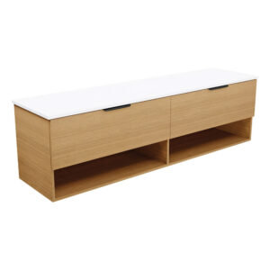 Kassi 1800mm Double Bowl Wall Hung Vanity with Concrete Top
