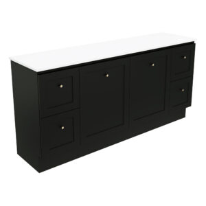 Newport Door & Drawer 1800mm Single Bowl Floor Standing Vanity with Stone Top