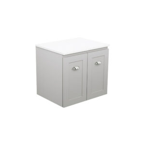 Newport Door 600mm Wall Hung Vanity with Solid Surface Top