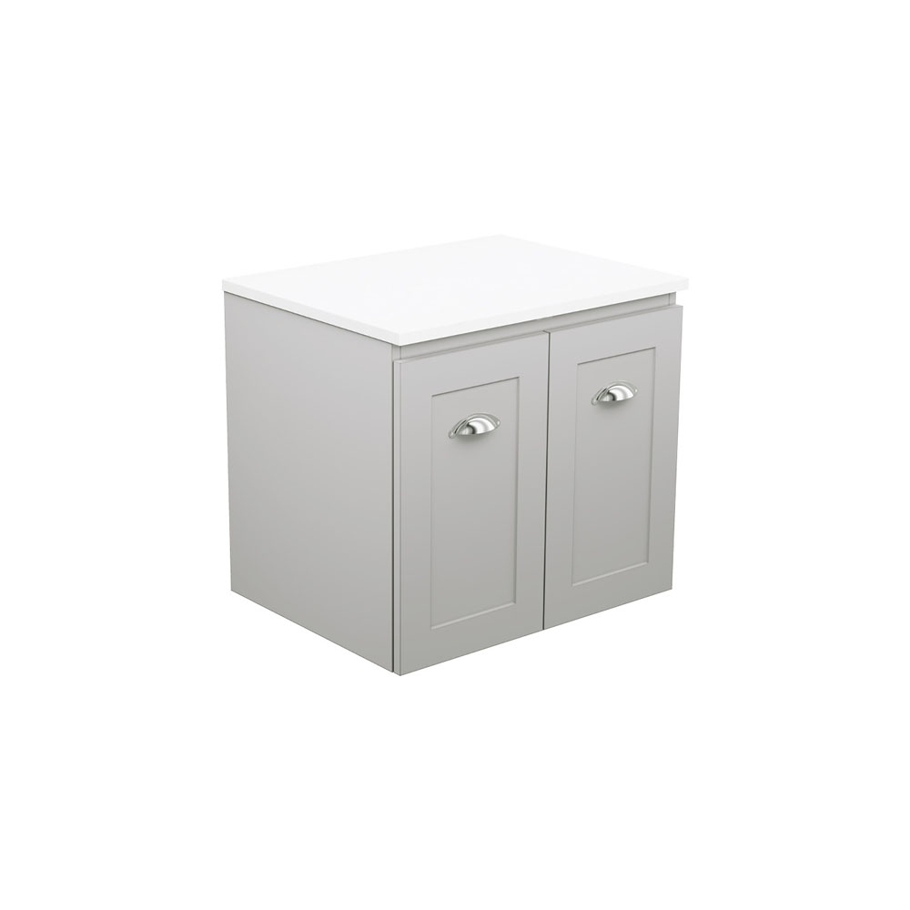Newport Door 600mm Wall Hung Vanity with Stone Top