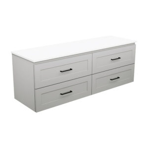 Newport All Drawer 1500mm Single Bowl Wall hung Vanity with Concrete Top