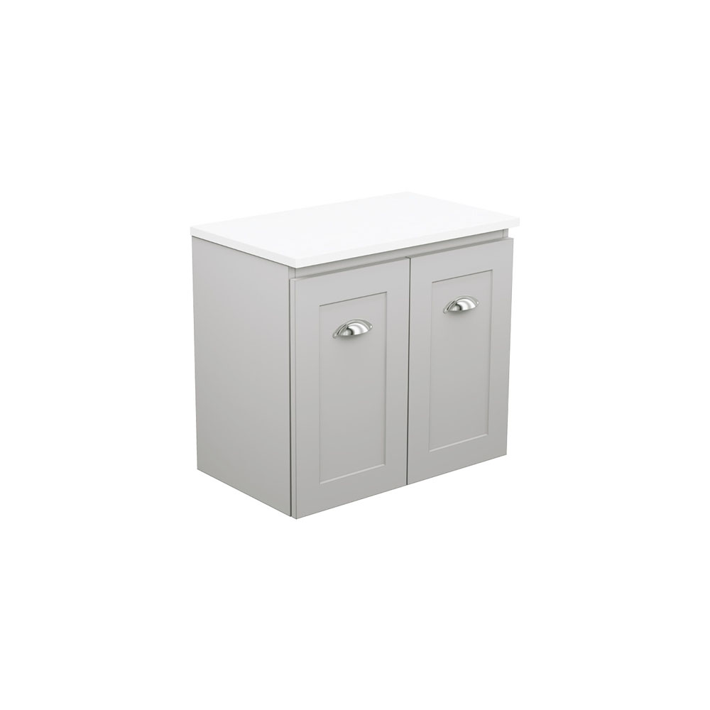 Newport Ensuite Door 600mm Wall Hung Vanity with Stone Top