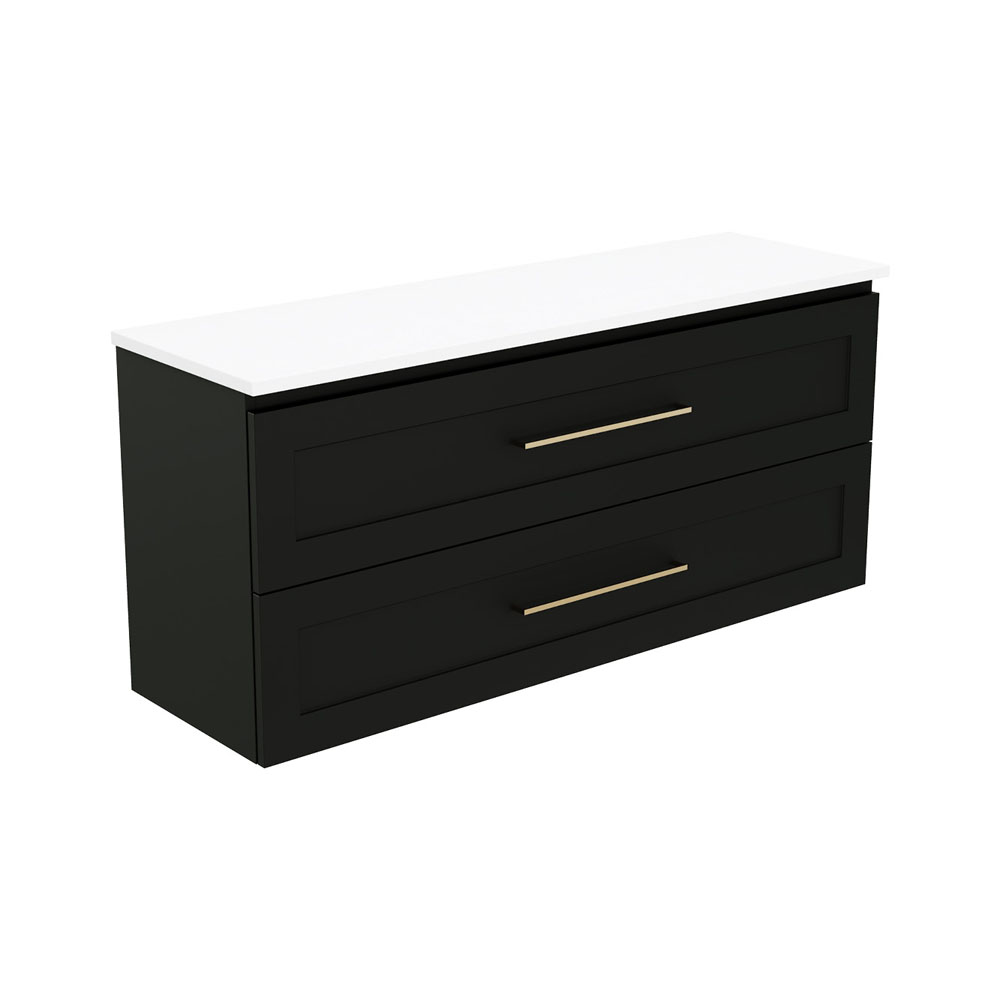 Newport Ensuite All Drawer 1200mm Wall Hung Vanity with Stone Top