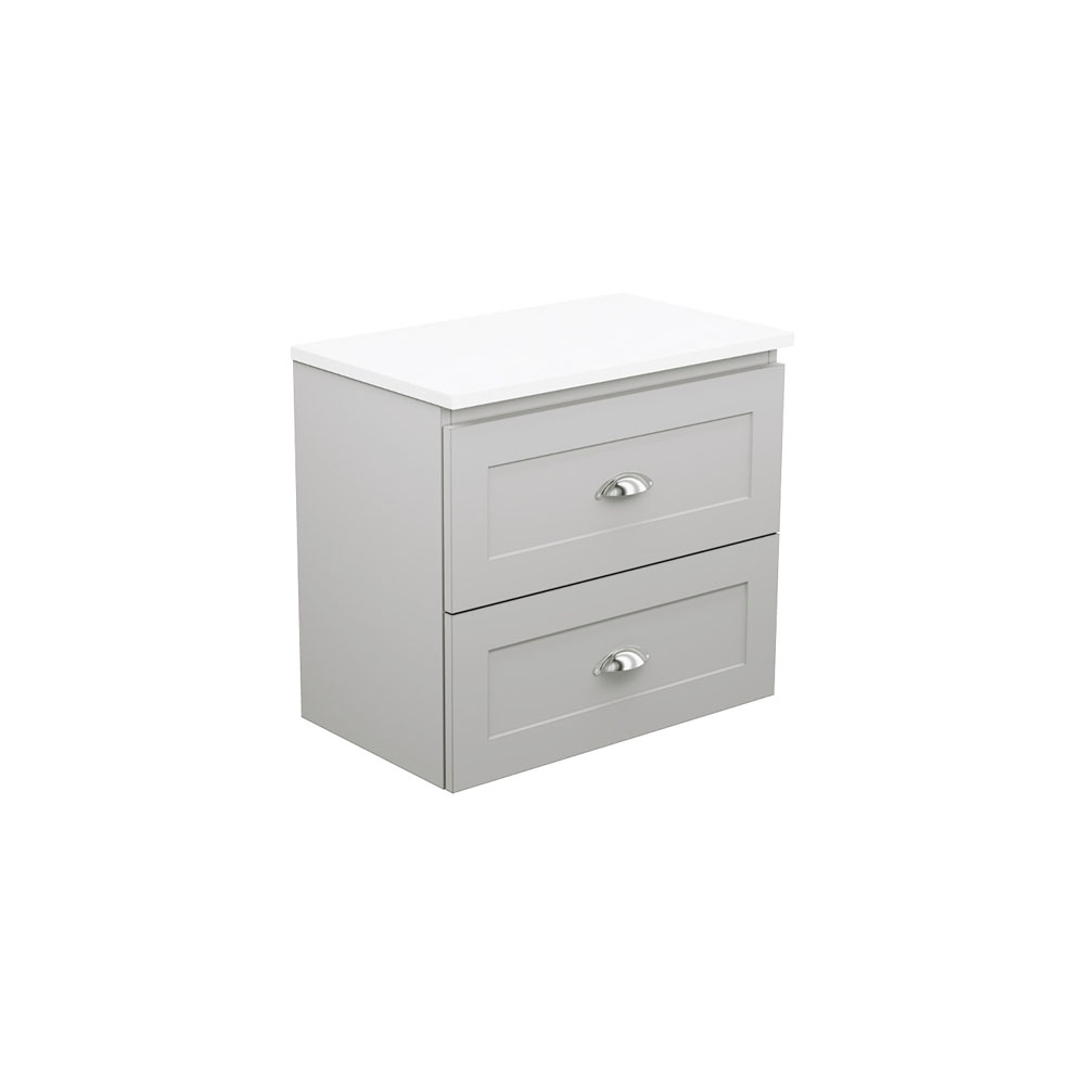 Newport Ensuite All Drawer 600mm Wall Hung Vanity with Stone Top
