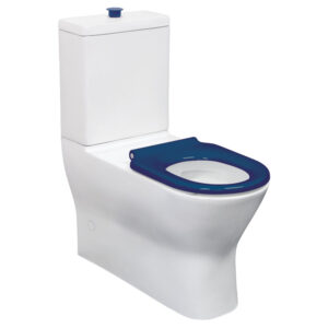Delta Care Back-to-Wall Toilet Suite with Blue Seat