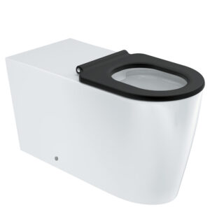 Isabella Care Wall-Faced Toilet Suite with Black Seat