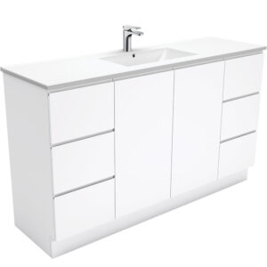 Dolce Fingerpull 1500mm Single Bowl Vanity on Kickboard