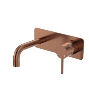 Kaya Wall Mixer Set with 130mm Spout and Rectangular Plate